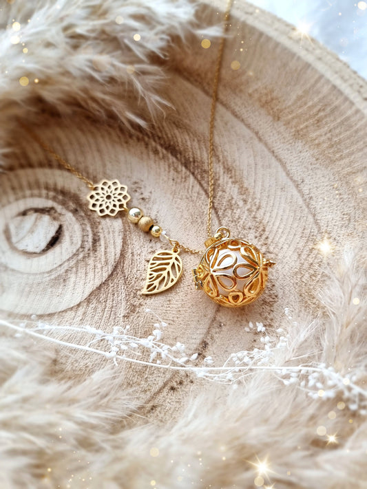 Collier de grossesse bola musicale thème * Fleur Dorée * - lapetitezou