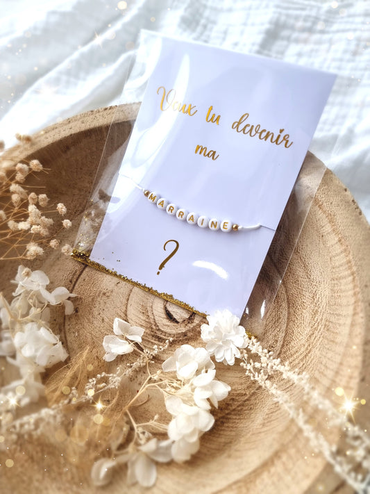 Bracelet femme * veux tu devenir ma marraine ? * - lapetitezou