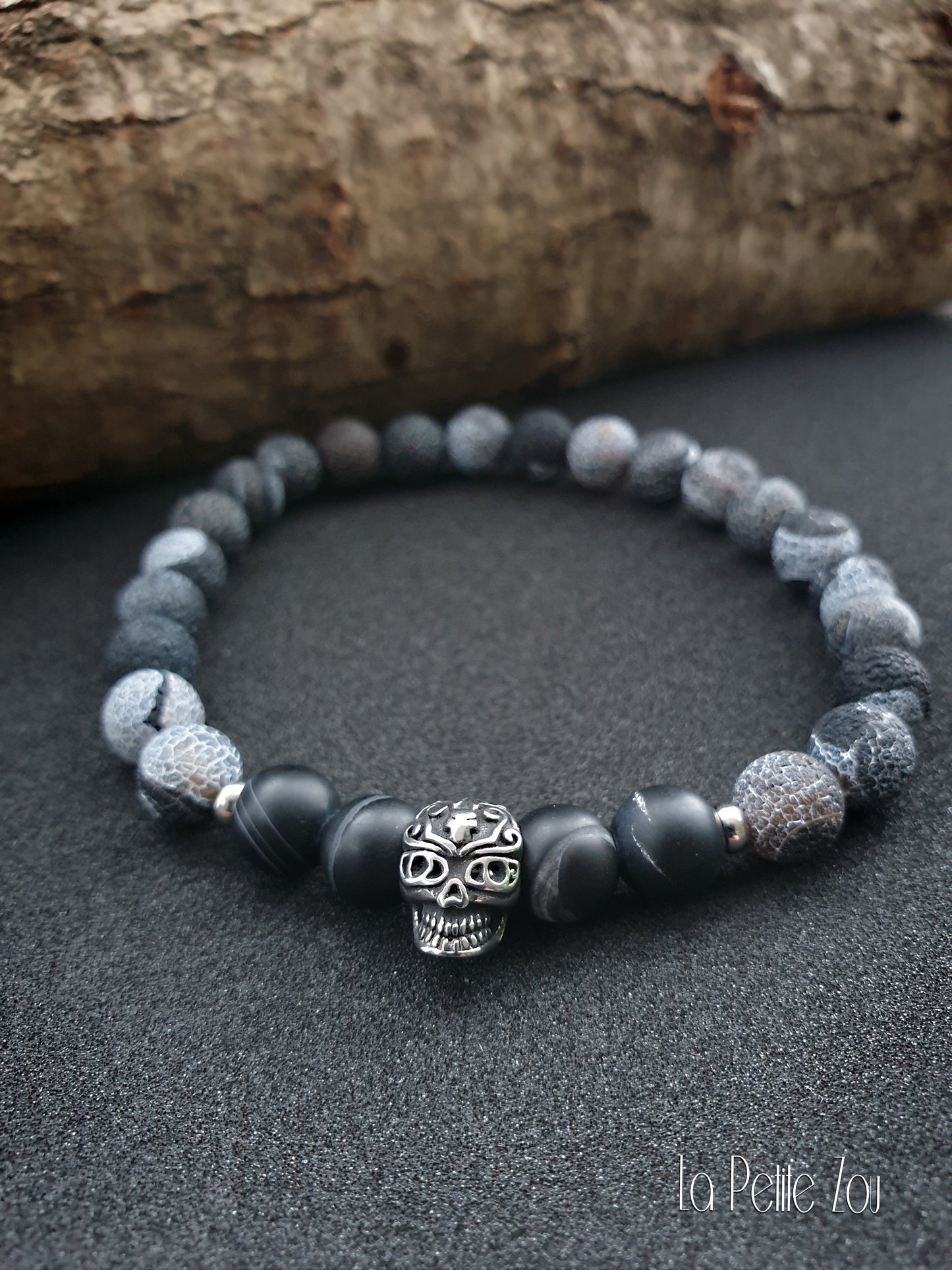 Bracelet Homme en pierres naturelles * Esprit rebelle * - lapetitezou