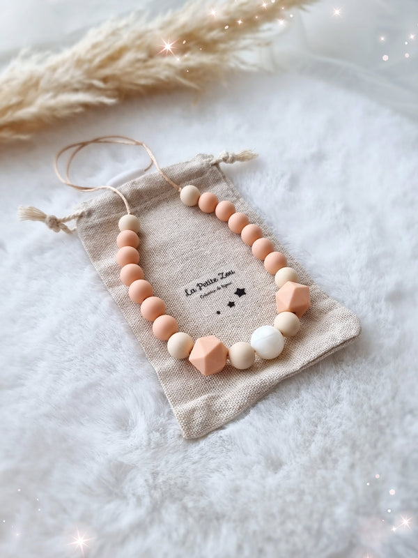 Collier d'allaitement et de portage * Douceur lactée * Pure blanc * -  lapetitezou