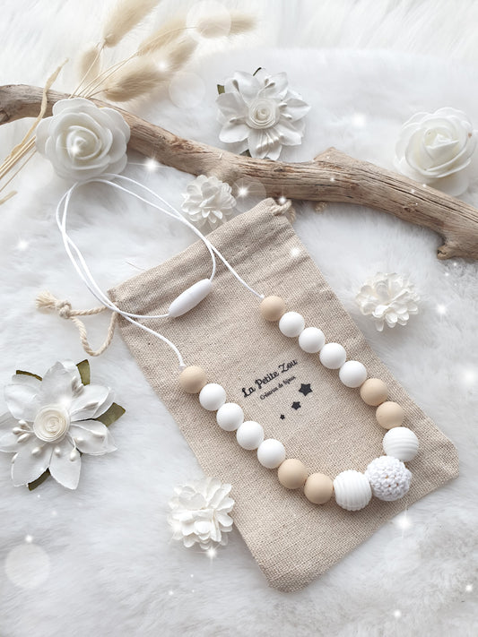 Collier d'allaitement et de portage * Douceur lactée * Nude chic * - lapetitezou