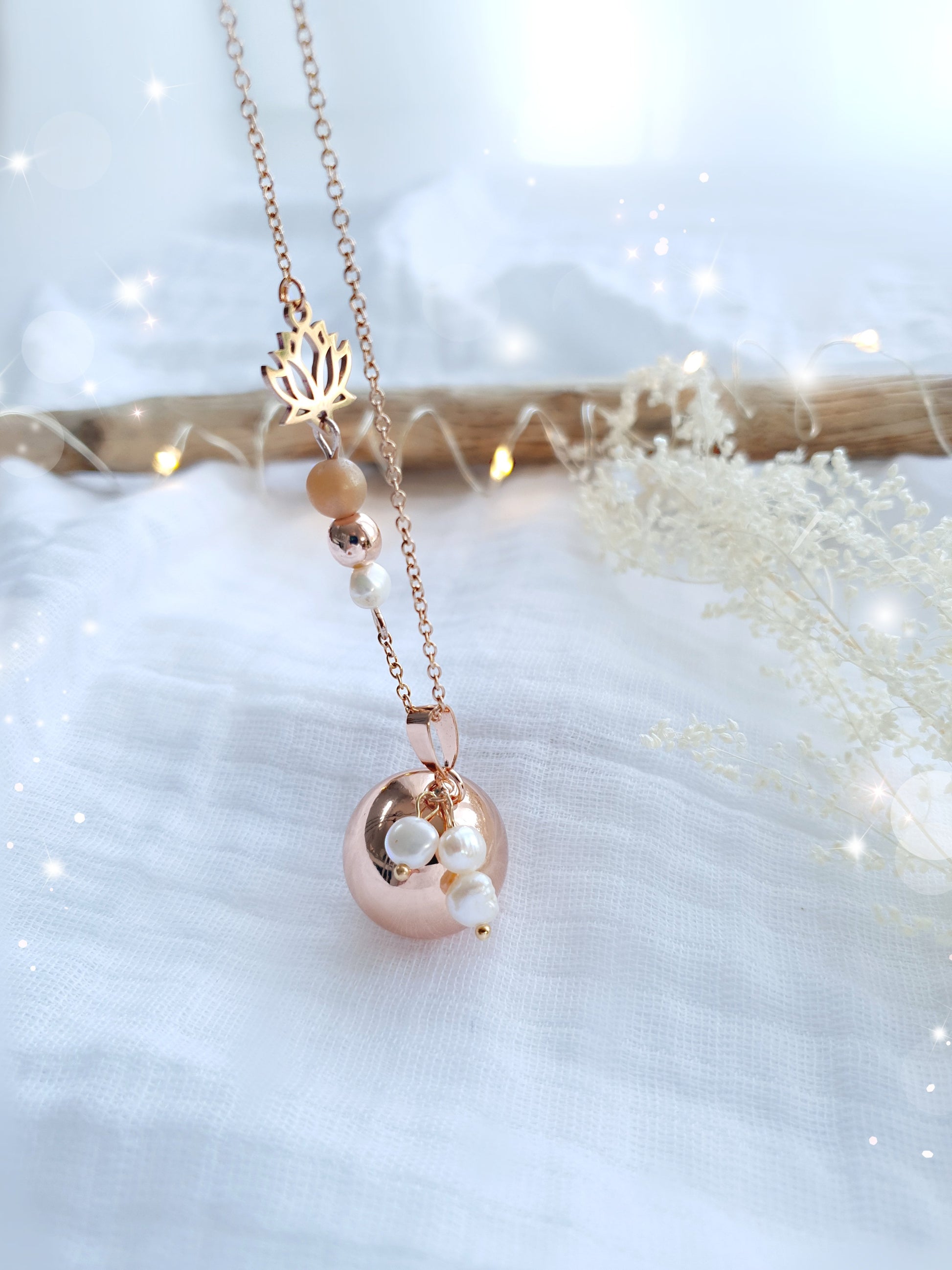 Collier de grossesse bola musicale * Ma précieuse rose * - lapetitezou
