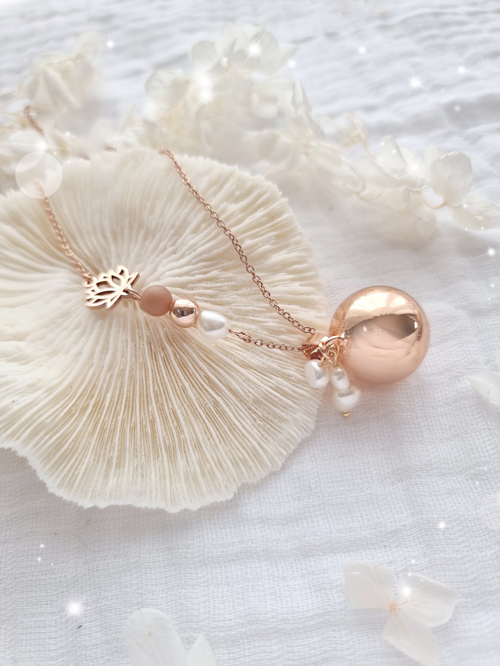 Collier de grossesse bola musicale * Ma précieuse rose * - lapetitezou