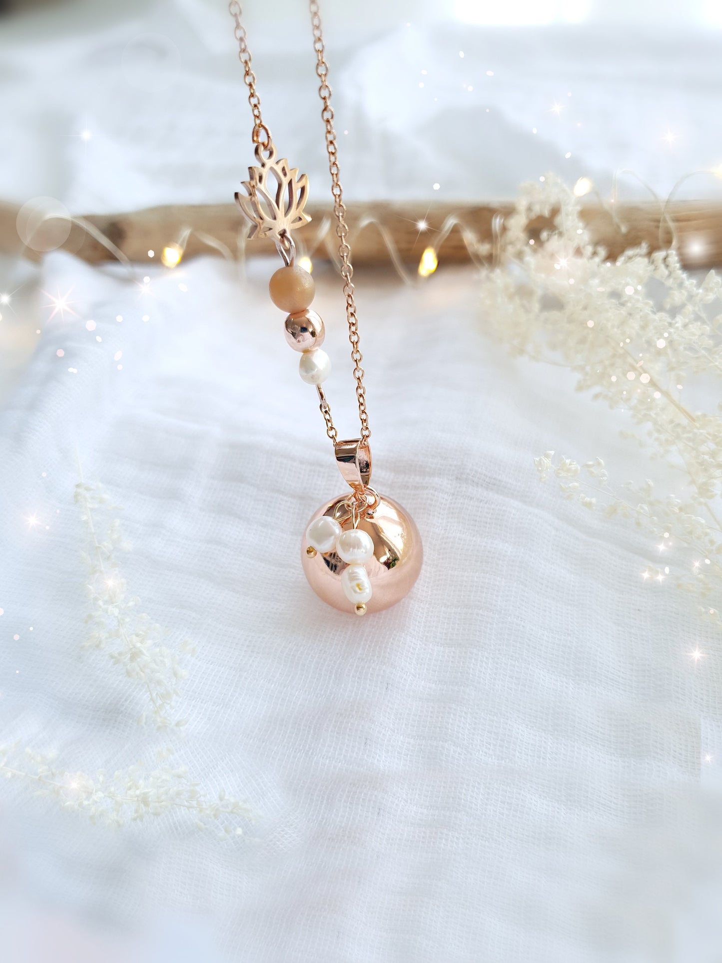 Collier de grossesse bola musicale * Ma précieuse rose * - lapetitezou