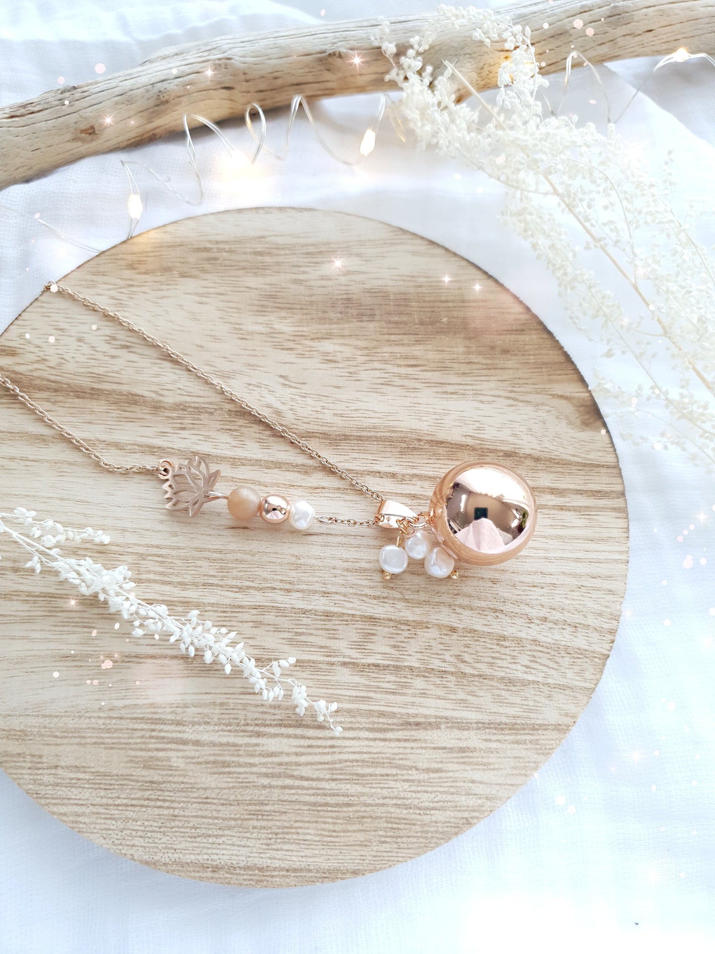 Collier de grossesse bola musicale * Ma précieuse rose * - lapetitezou