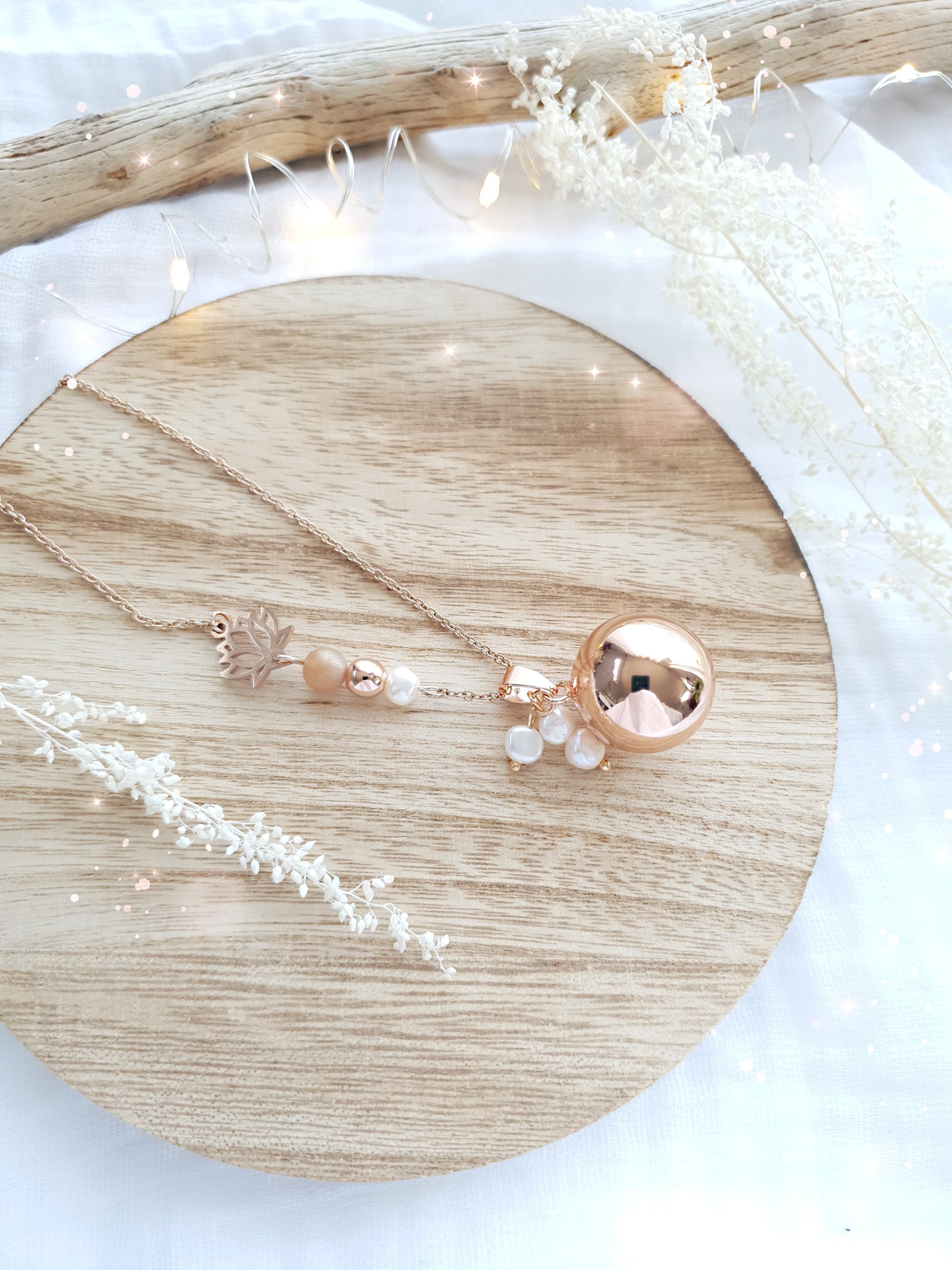 Collier de grossesse bola musicale * Ma précieuse rose * - lapetitezou