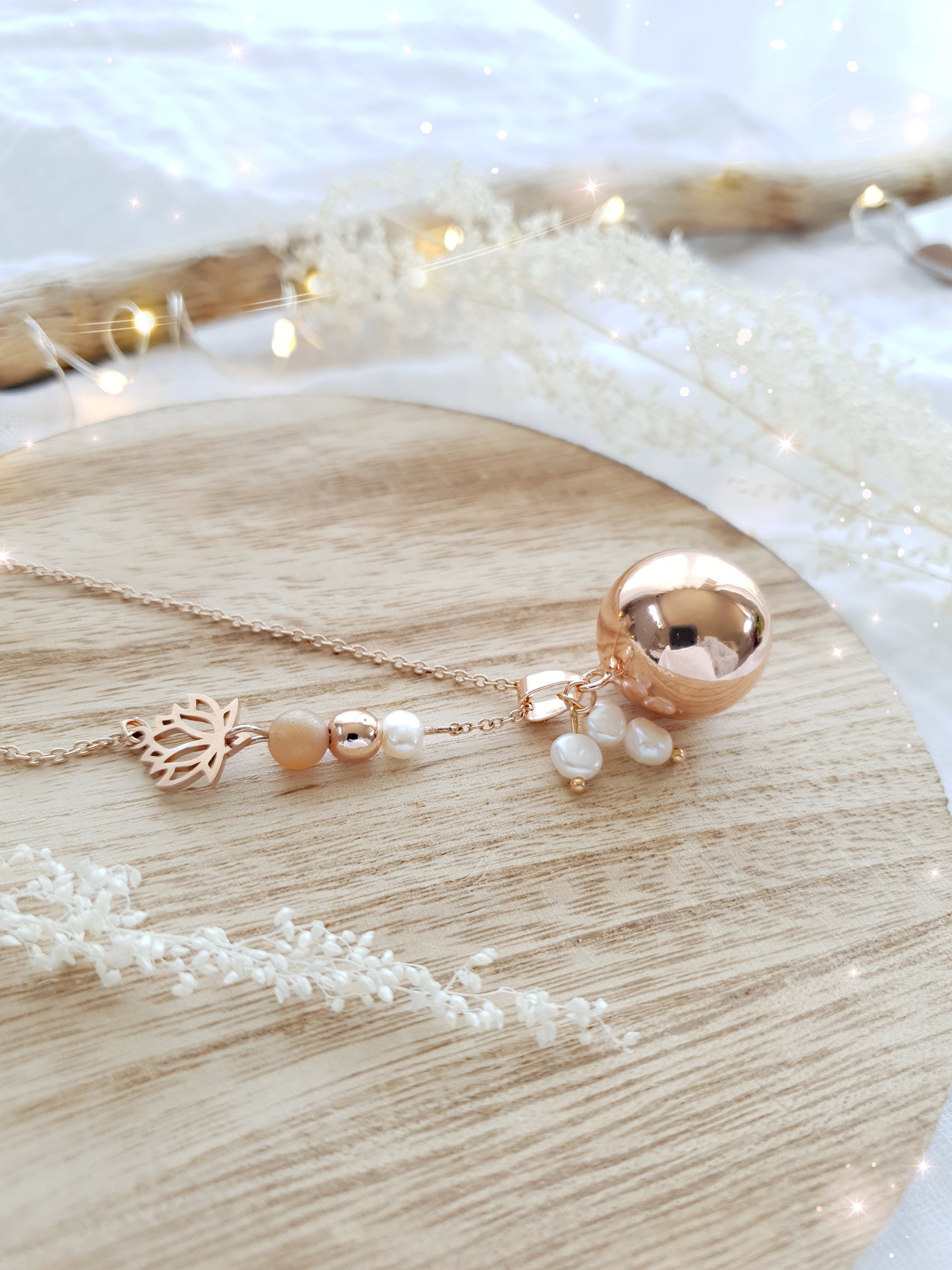 Collier de grossesse bola musicale * Ma précieuse rose * - lapetitezou