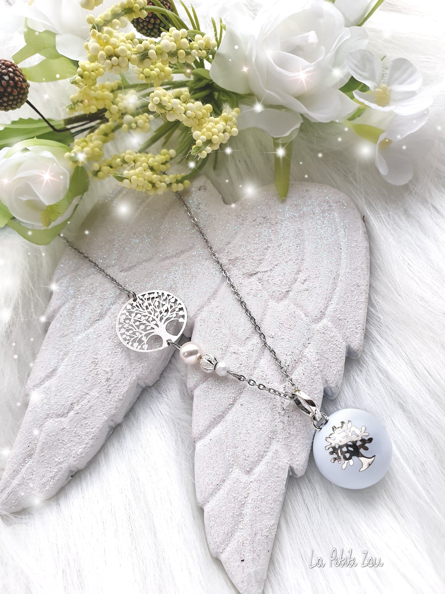 Collier de grossesse bola musicale thème * Arbre de vie argenté * - lapetitezou