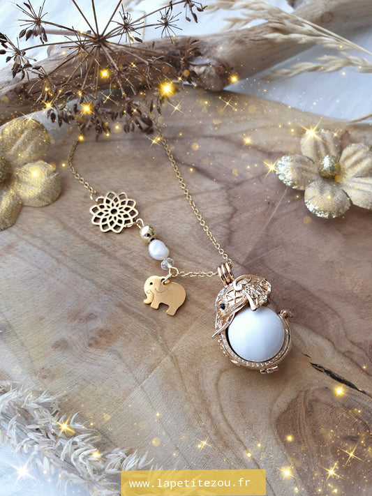Collier de grossesse bola musicale thème *Éléphant Doré* - lapetitezou