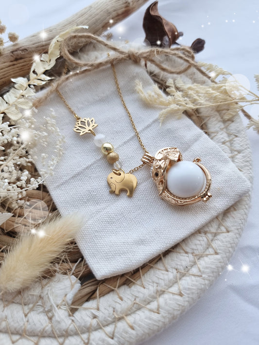 Collier de grossesse bola musicale thème * Éléphant Doré* - lapetitezou