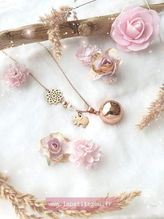 Collier de grossesse bola musicale thème * Elephant Gold Rose * - lapetitezou