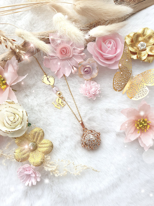 Collier de grossesse bola musicale thème * Gold flower * - lapetitezou
