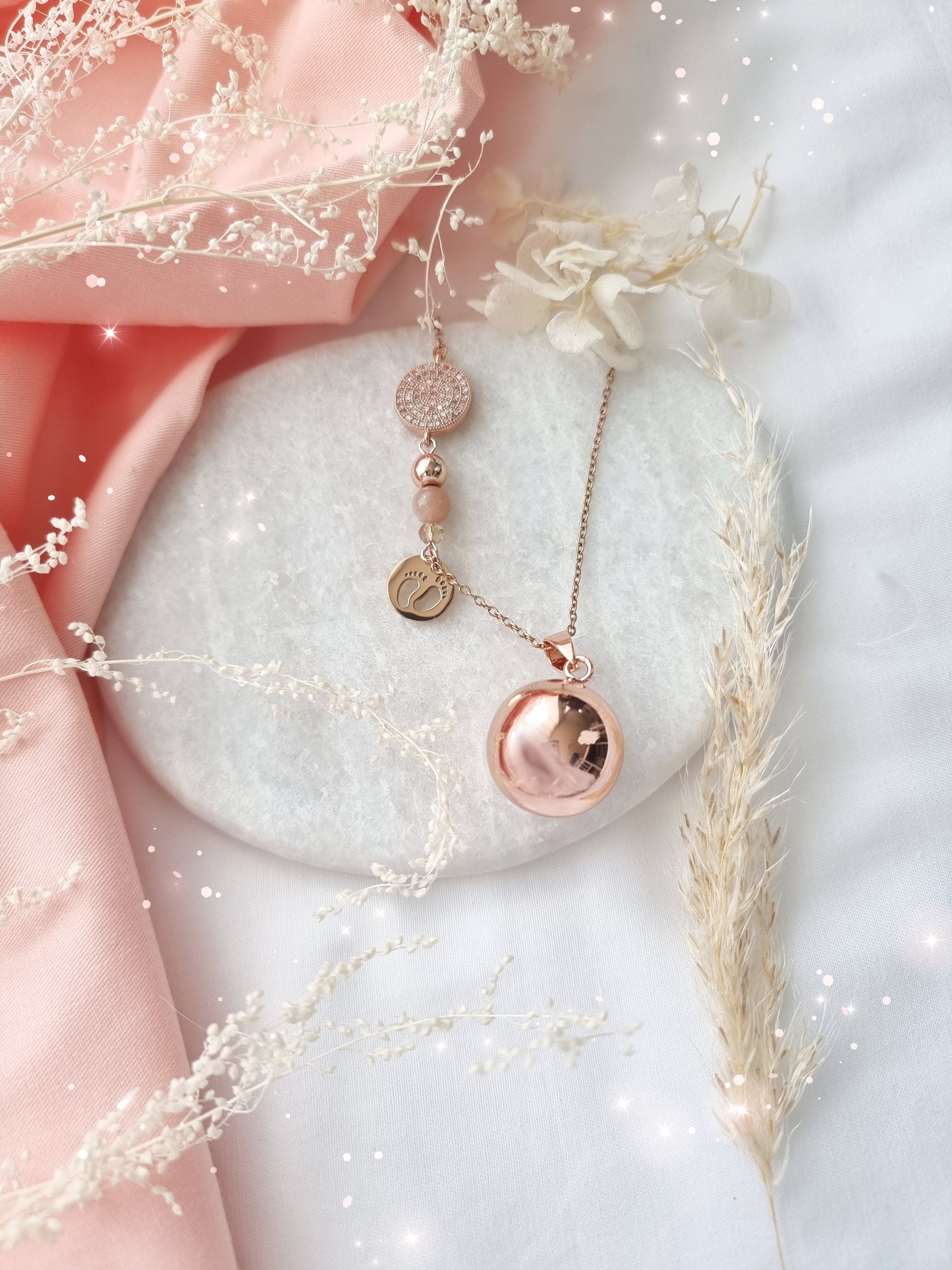 Collier de grossesse bola musicale thème * Love feet * - lapetitezou