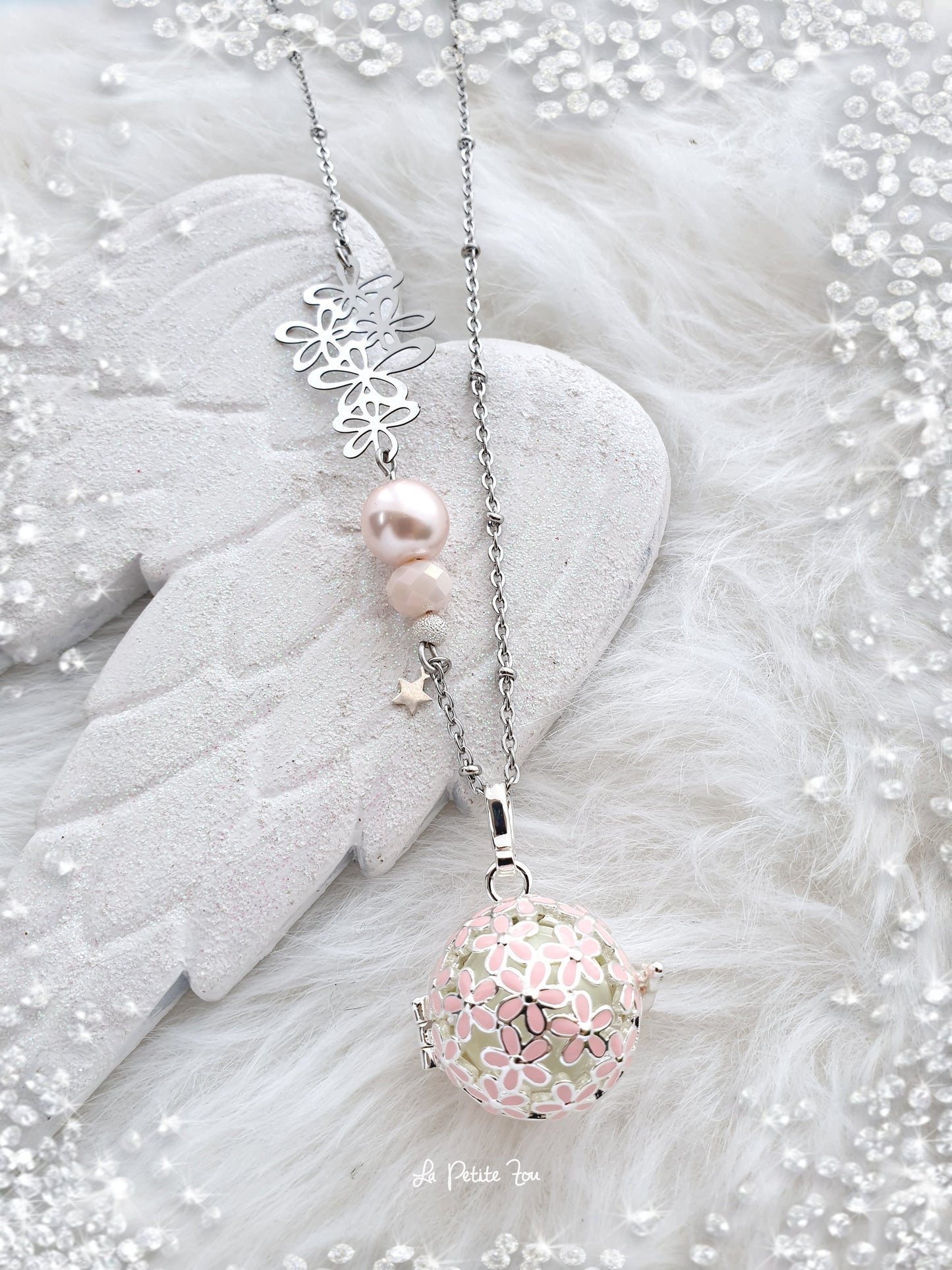 Collier de grossesse bola musicale thème "Ma petite fleur " - lapetitezou
