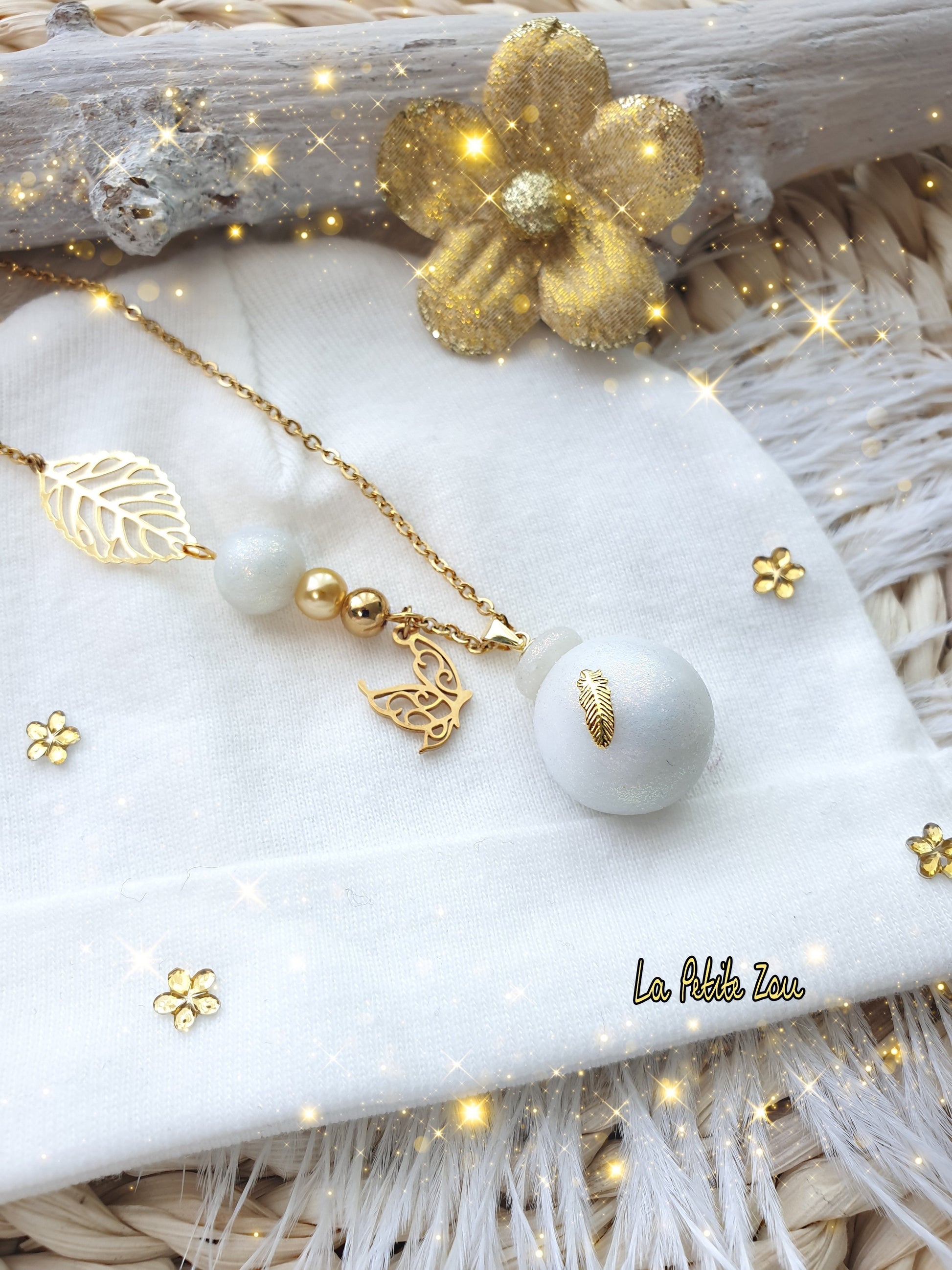 Collier de grossesse bola musicale thème * Ma Petite Plume Dorée * - lapetitezou