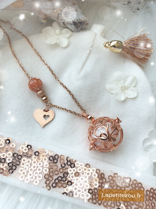 Collier de grossesse bola musicale thème * Mon Arbre Gold Rose * - lapetitezou