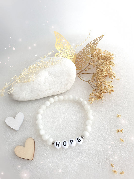 Bracelet femme en pierre de lune naturelle * Hope * - lapetitezou