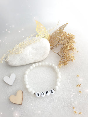 Bracelet femme en pierre de lune naturelle * Hope * - lapetitezou
