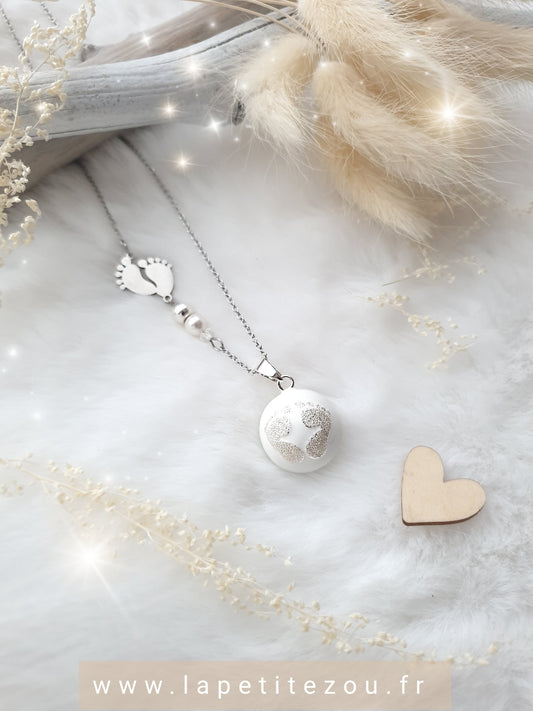 Collier de grossesse bola musical thème * Petits pieds d'amour * - lapetitezou