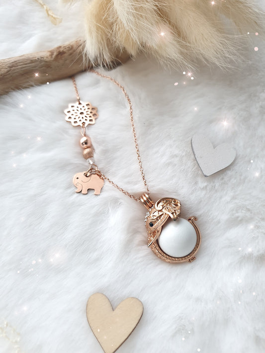 Collier de grossesse bola musicale thème *Éléphant Gold Rose* - lapetitezou