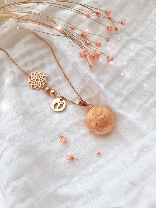 Collier de grossesse bola musicale thème * Mon bonheur Rose * - lapetitezou